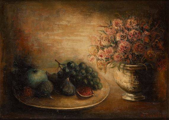 Still life with flowers and fruit by Marc Sterling, 1930s