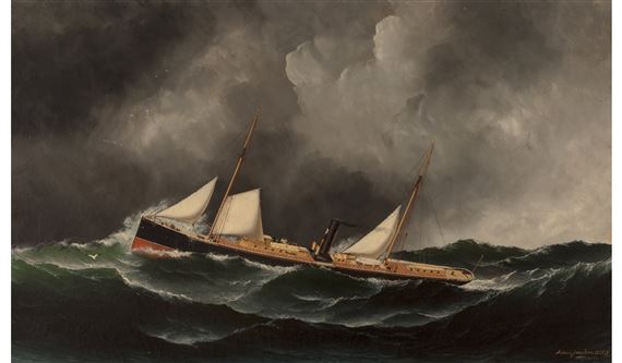 Steam Ship by Antonio Jacobsen, 1877