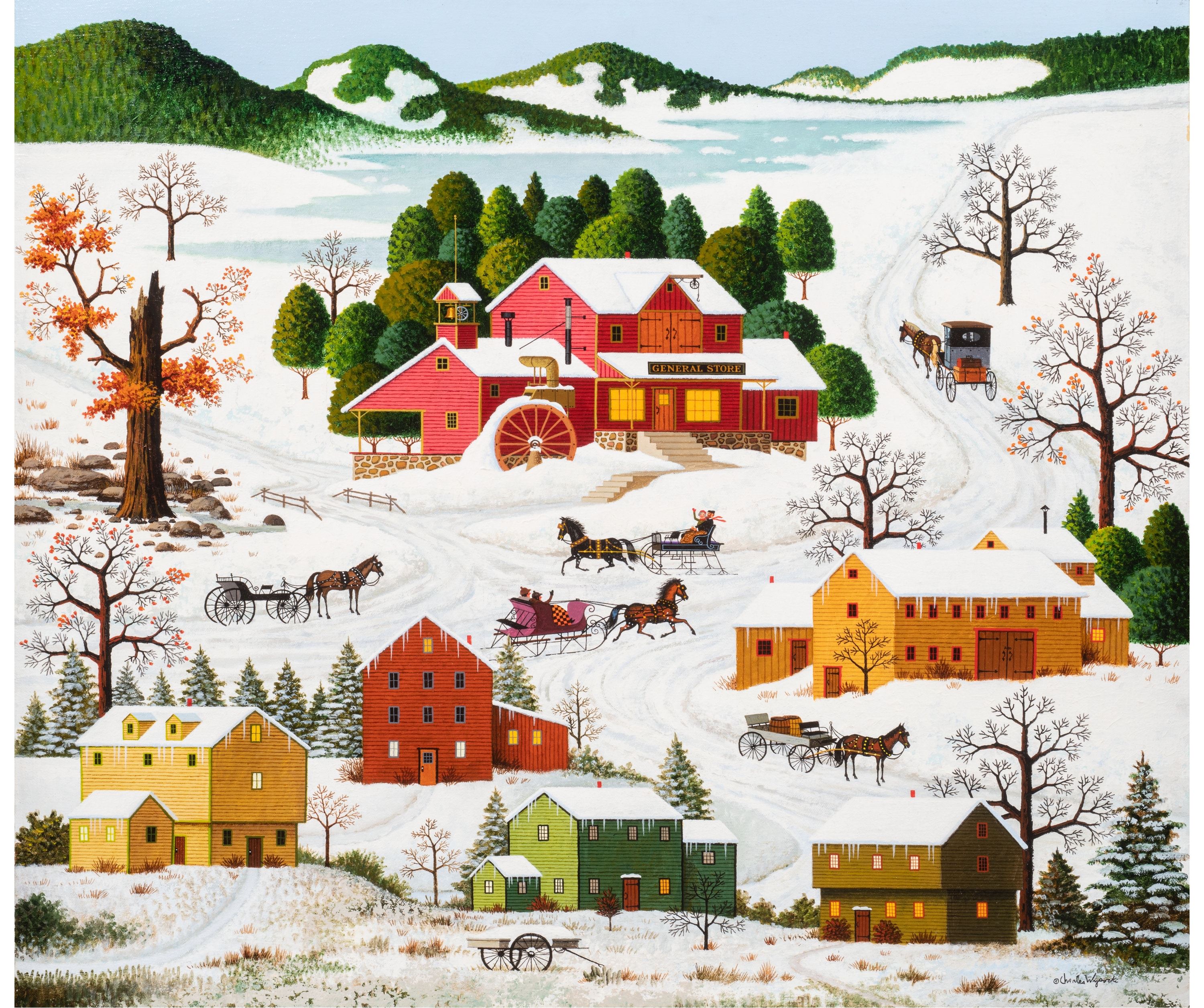 Charles Wysocki Connecticut Town Shoppers MutualArt
