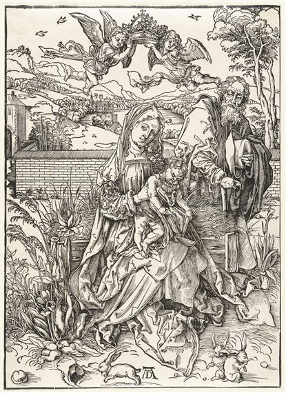 The Holy Family with three hares by Albrecht Dürer, c. 1497