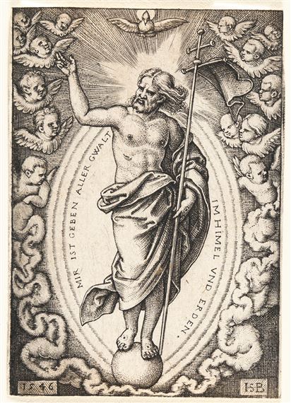 Christ on the Globe by Hans Sebald Beham, 1546