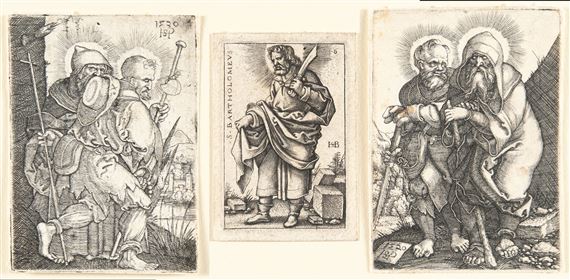 3 sheets: Apostles by Hans Sebald Beham, 1545