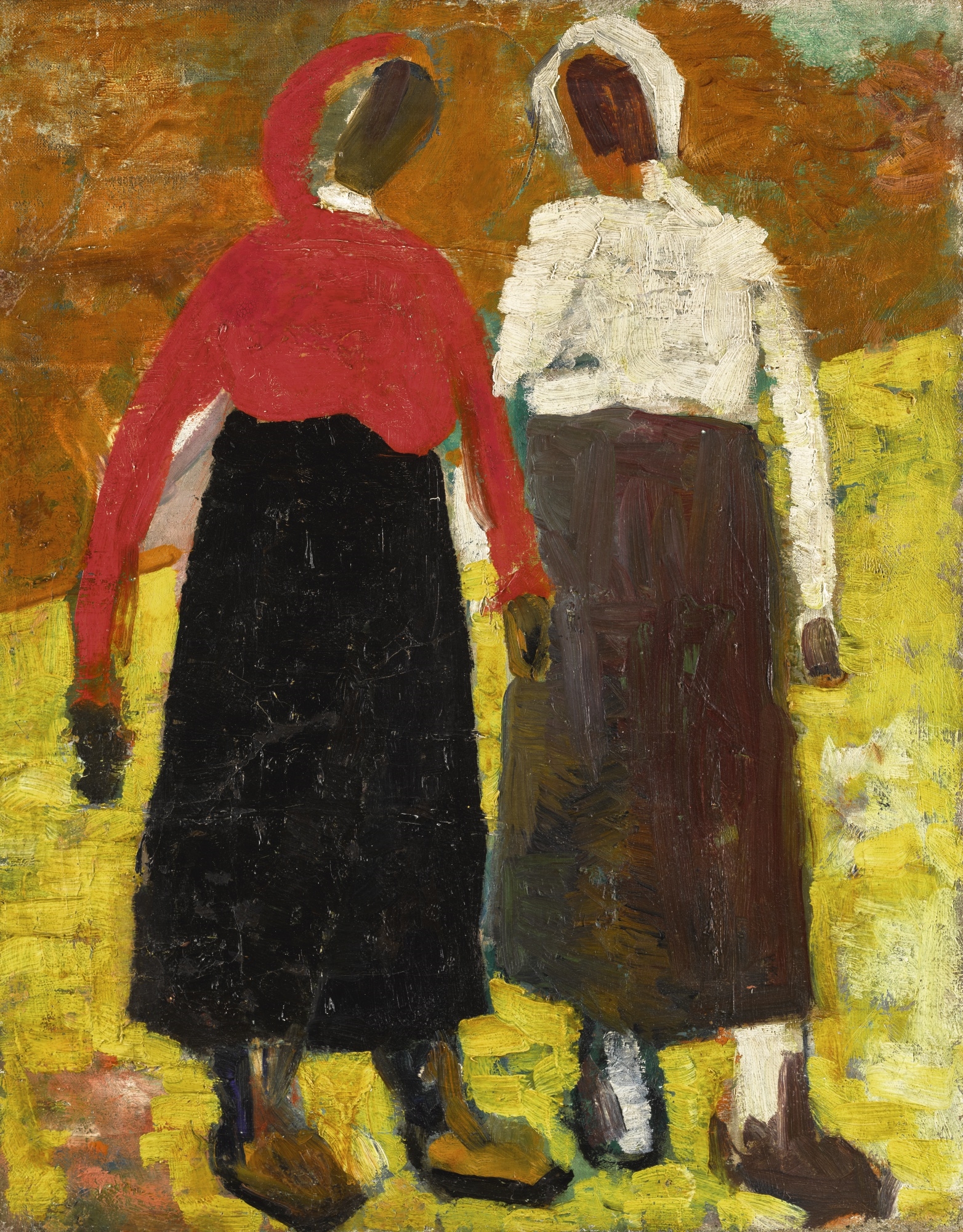 Two Peasant Women by Kazimir Malevich, circa 1928-1930