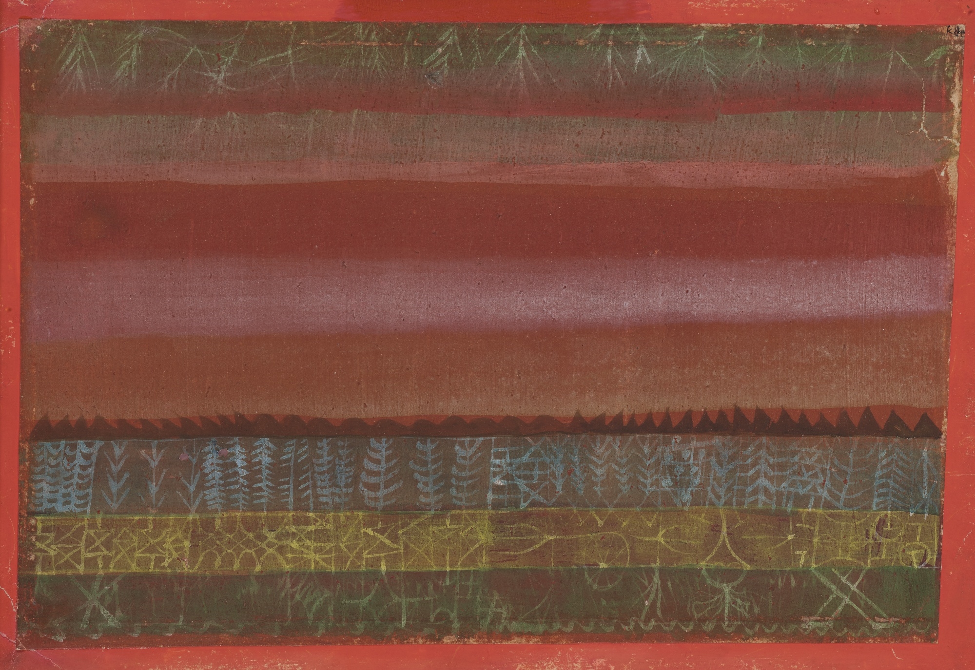 Ebene Landschaft (Flat Landscape) by Paul Klee, 1924
