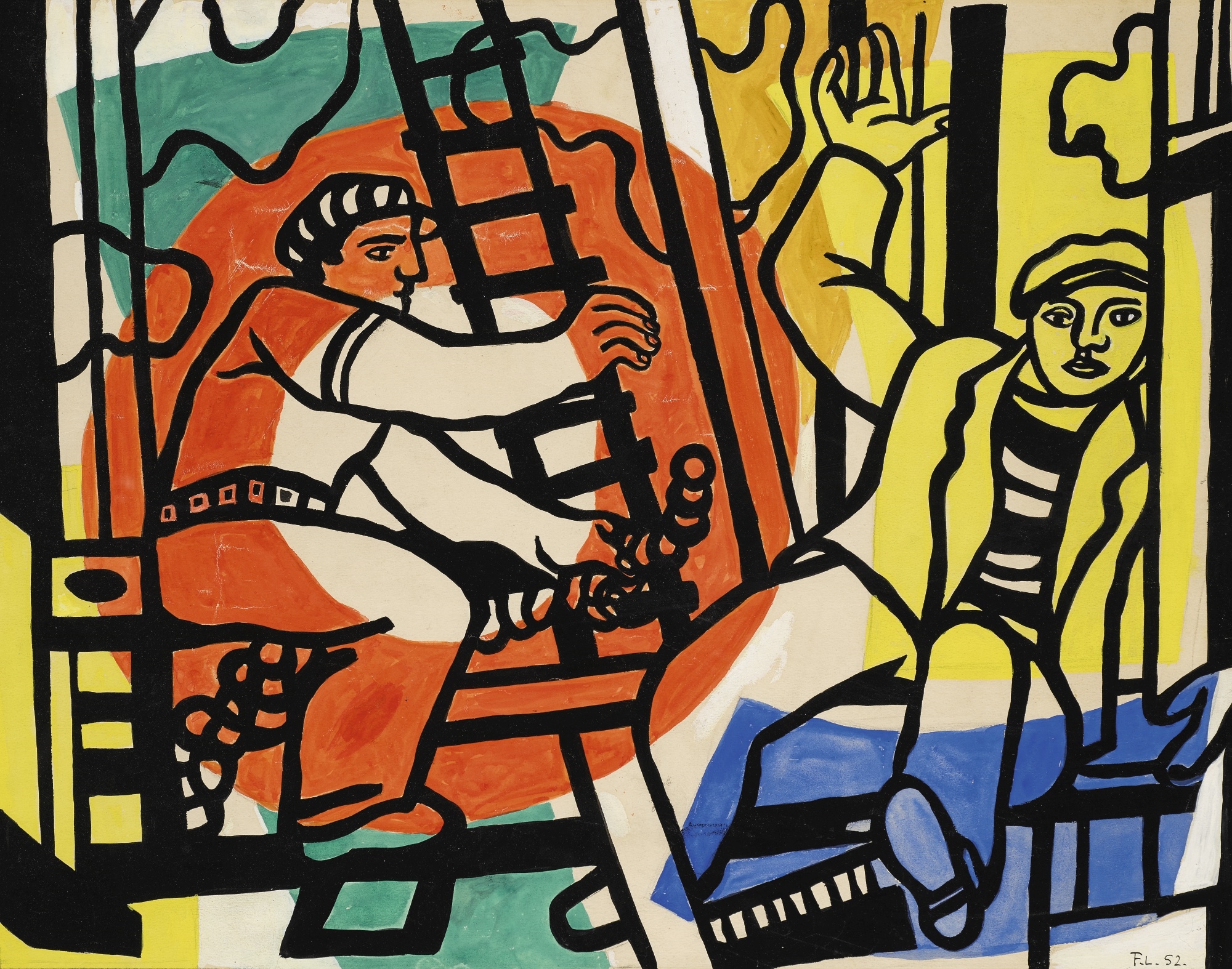 Étude pour "Les Constructeurs" by Fernand Léger, 1952
