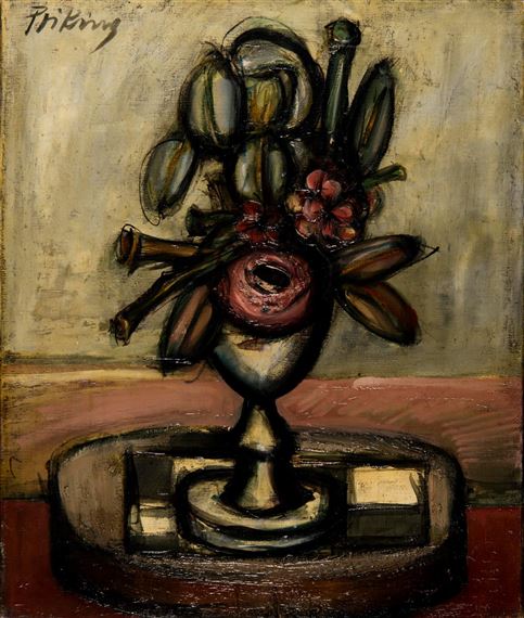 Franz Priking | Vase de fleurs sur un entablement | MutualArt