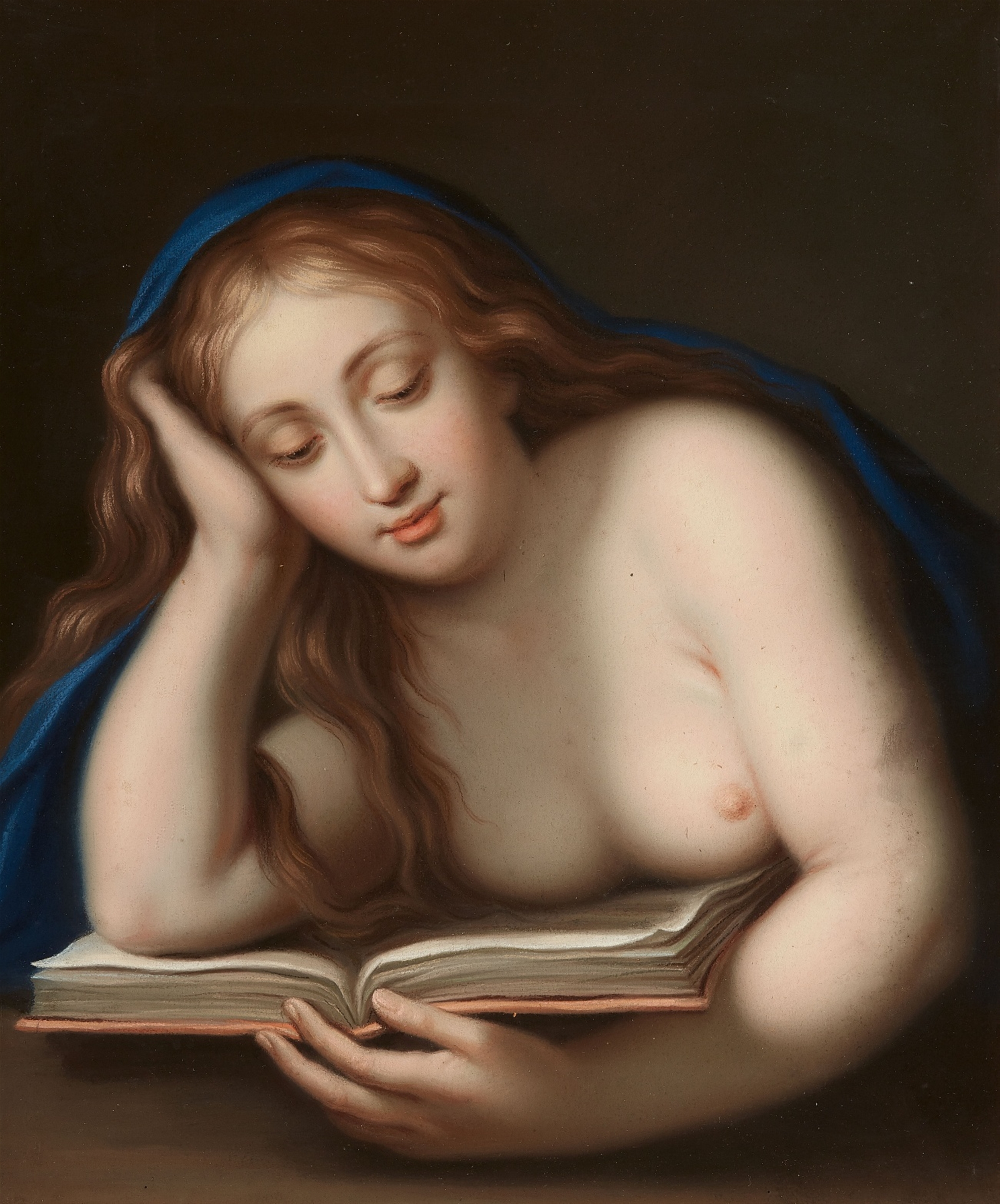Artwork by French School, 18th Century, Mary Magdalene Reading, Made of Pas...