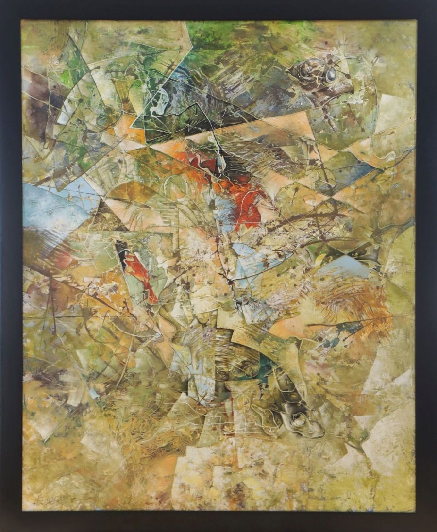 Artwork by Jacques Henri Roger, La Lettre volée (la partie de peche), Made of Oil on canvas