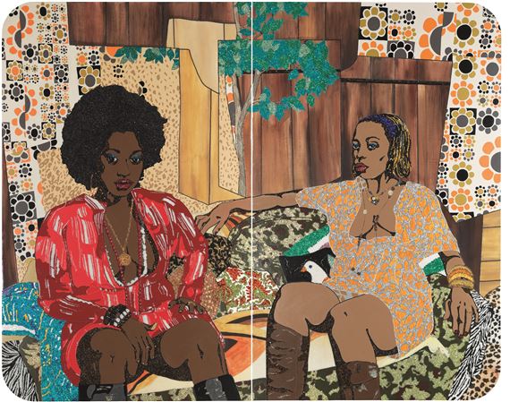 Just a Whisper Away by Mickalene Thomas, Executed in 2008