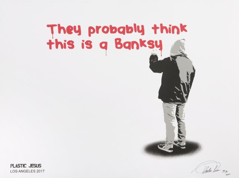 Plastic Jesus They Probably Think This Is A Banksy (2017) MutualArt