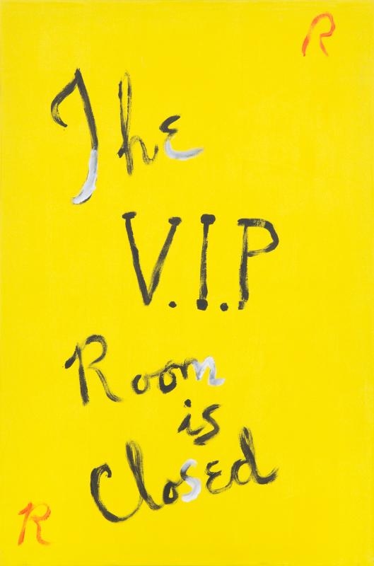 Artwork by Rene Ricard, The V.I.P. Room is Closed, Made of Acrylic on canvas
