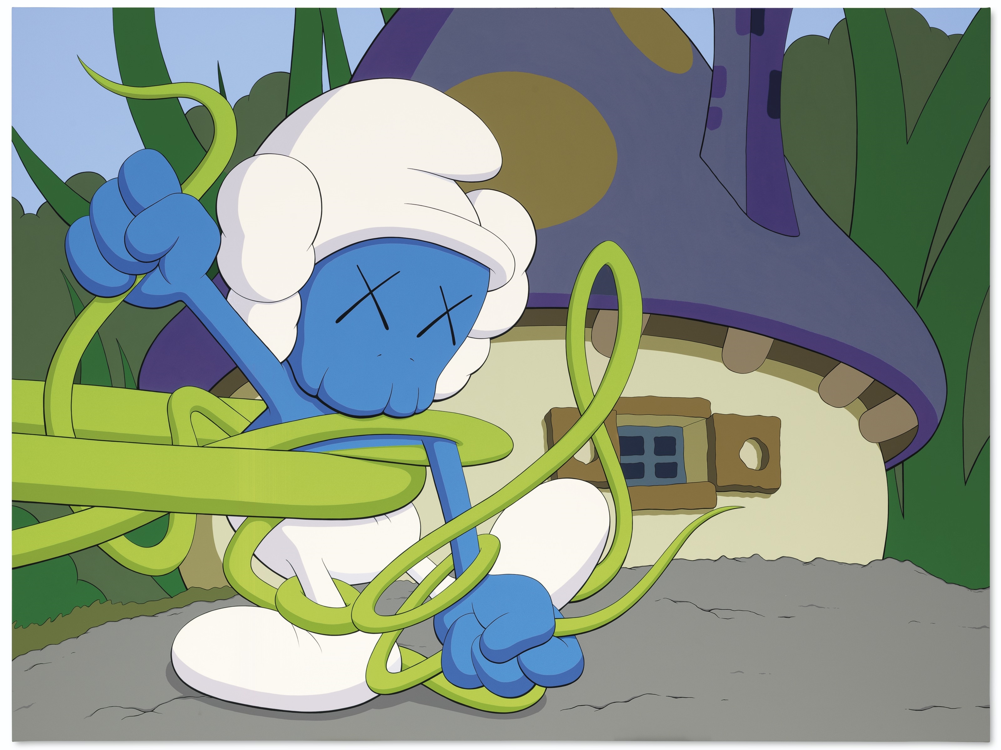 Artwork by KAWS, KURFS (TANGLE), Made of acrylic on canvas