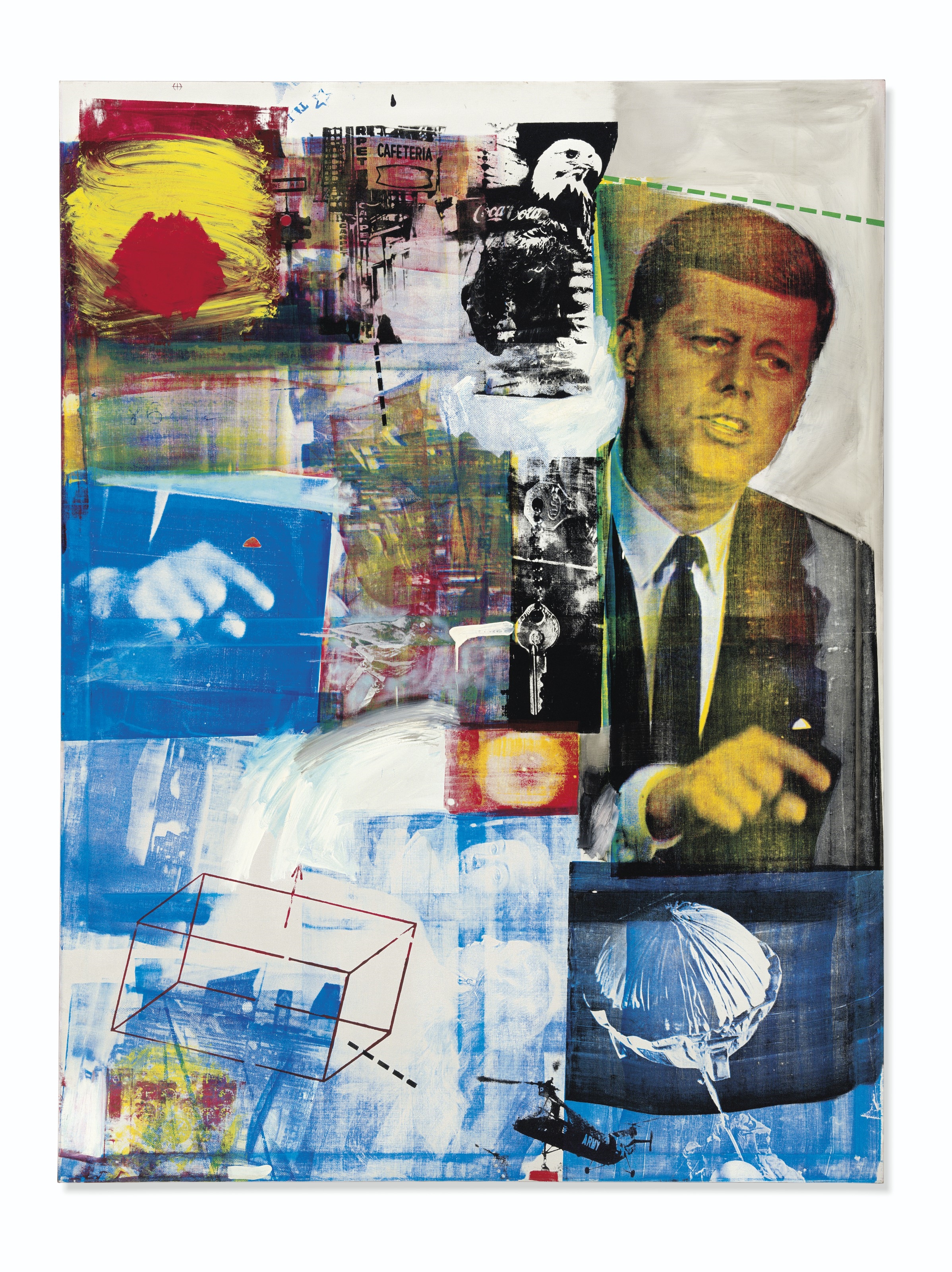 Artwork by Robert Rauschenberg, Buffalo II, Made of oil and silkscreen ink on canvas