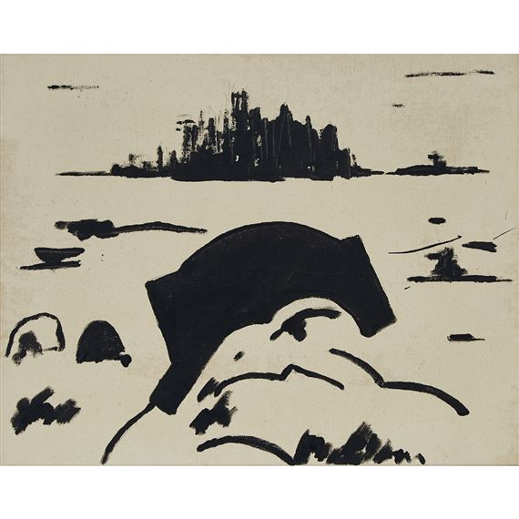 SEASCAPE WITH ROCK by Gerald Ferguson, 2008