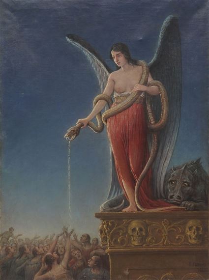 Bendix Passig | Totenengel mit Schlange und Drachen (1935) | MutualArt