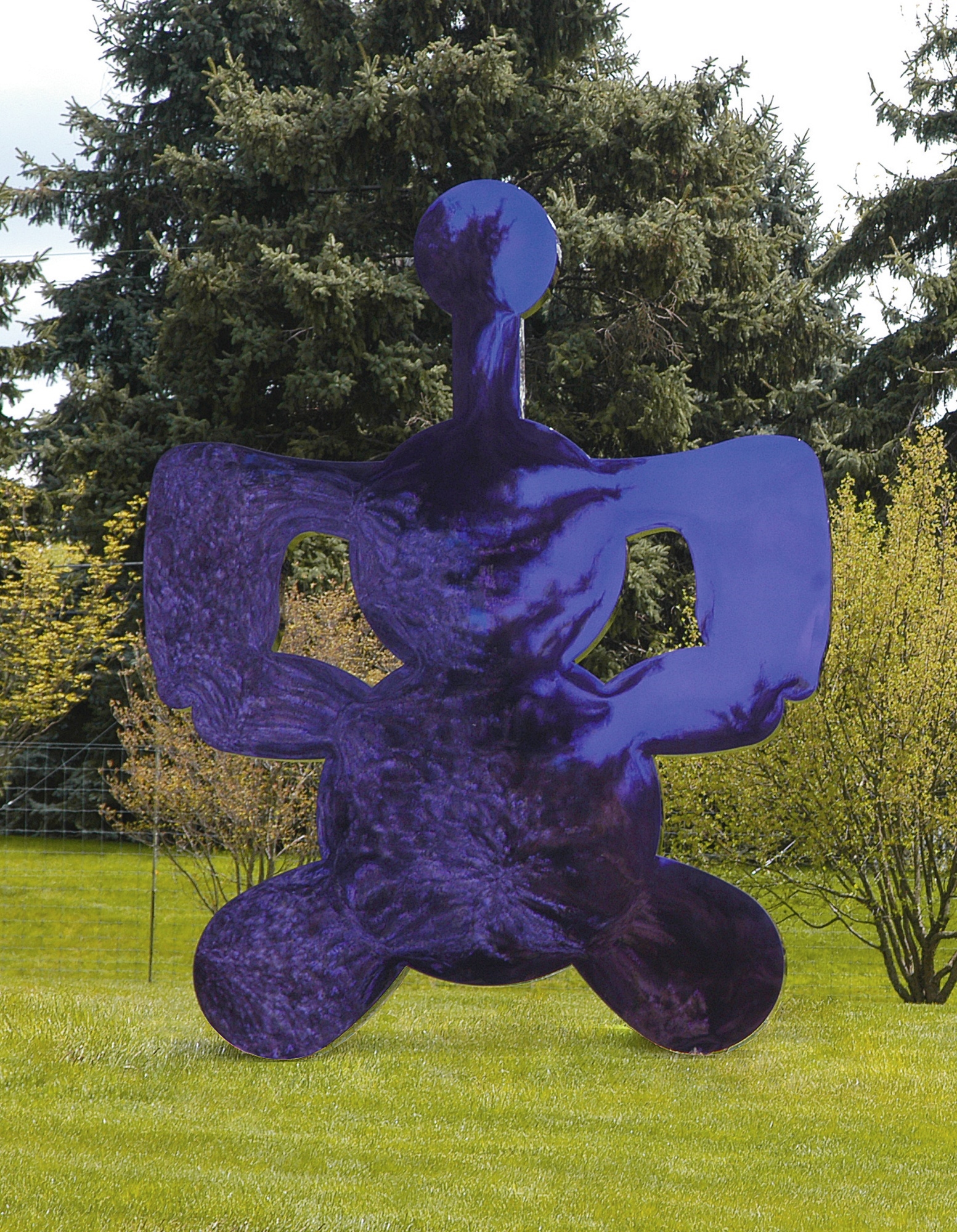 Artwork by Jeff Koons, Elephant (Violet), Made of mirror-polished stainless steel with transparent color coating