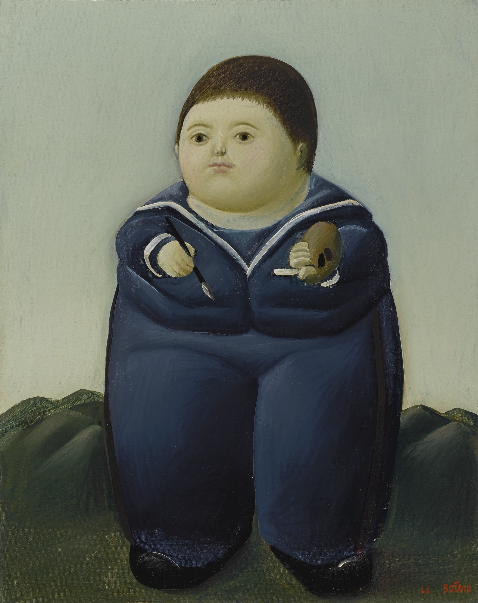Fernando Botero | Niño con un pájaro (1965) | MutualArt