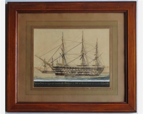 Trois mâts Vaisseau école des apprentis marins La Bretagne, ex Ville de Nantes avec son annexe La Galathée by Matteo Falcone