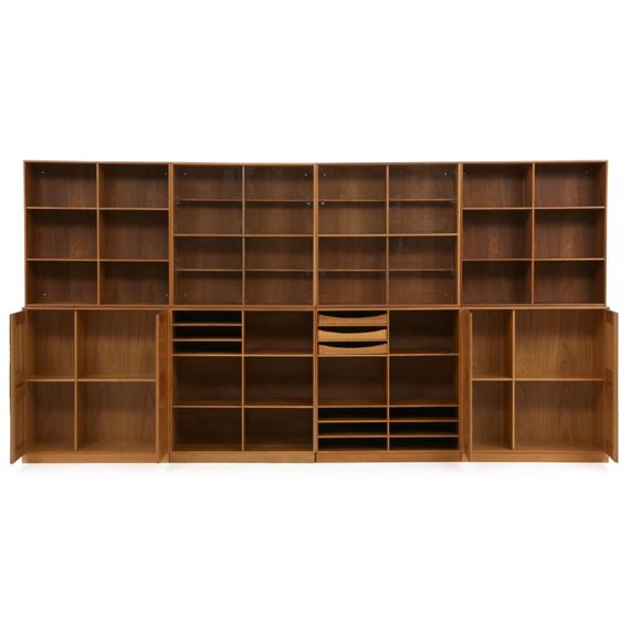 Mogens S Koch Wallunit Of Solid Oak Consisting Of Two Cabinets