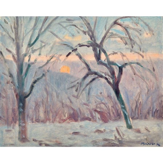 Winterabend by Leonhard Meisser, 1972