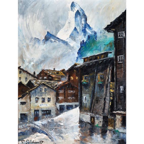 Zermatt mit Matterhorn by Paul Sechaud