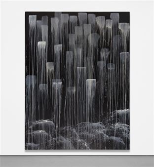 Monk Tuyu Meditating Waterfall by Pat Steir