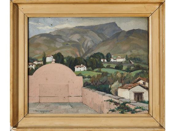 Le Fronton du Restaurant Larralde by Philippe Veyrin