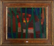 Artwork by Jean Oosterlynck, Paysage boisé, Made of Oil on canvas