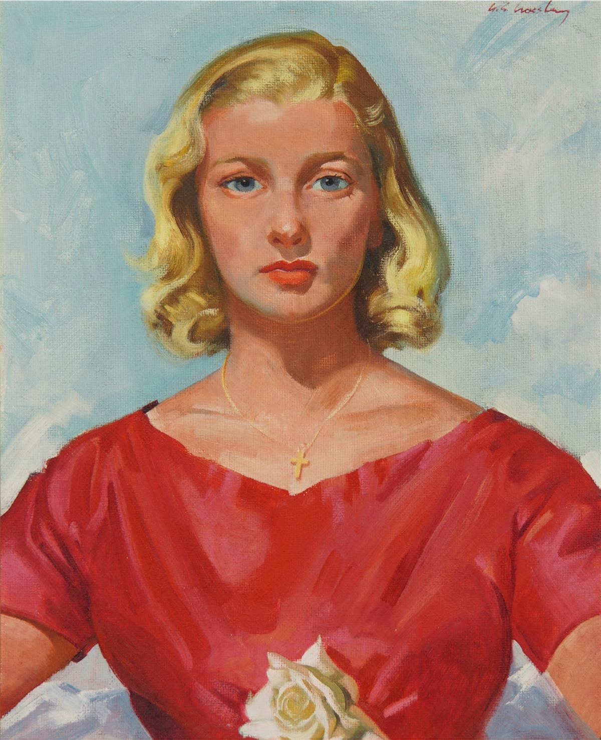 George Crossley | Pin-Up Blonde (Circa 1950) | MutualArt