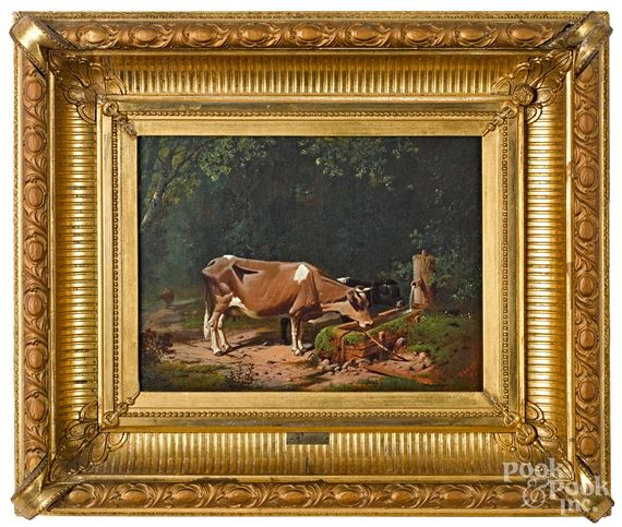 Landscape with cows by Henry Wolcott Boss, 1878