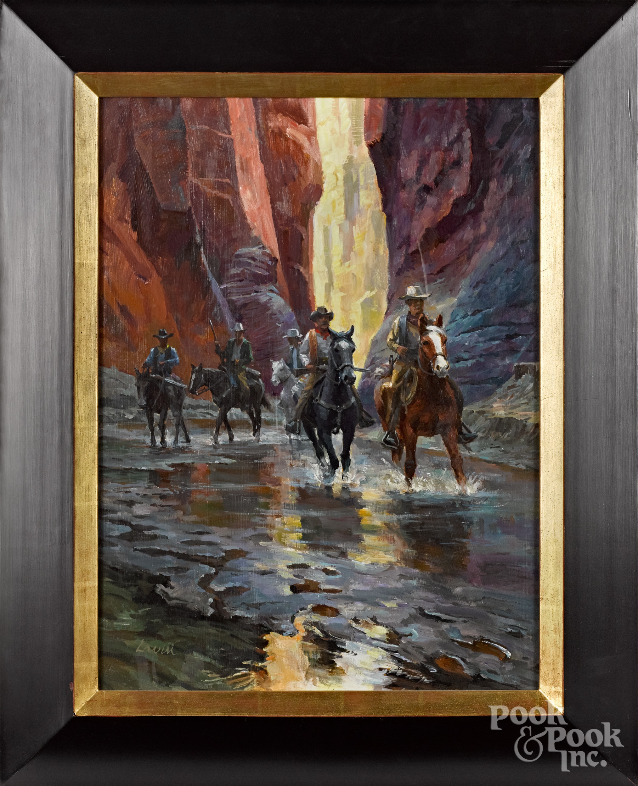 Robert Lavin | Men on horseback | MutualArt