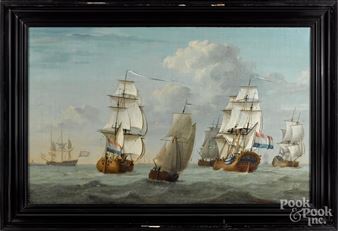 Seascape with the ship Afrika - Joghem de Vries