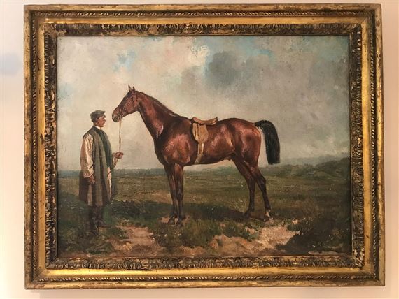 Rudolf Frentz the Elder | Portrait of a Horse in a Landscape with Groom ...