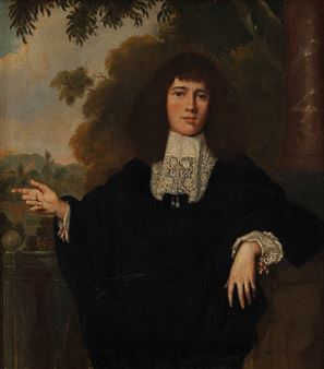 Portrait of a young nobleman against a landscape background - Cornelis Jonson van Ceulen the Younger