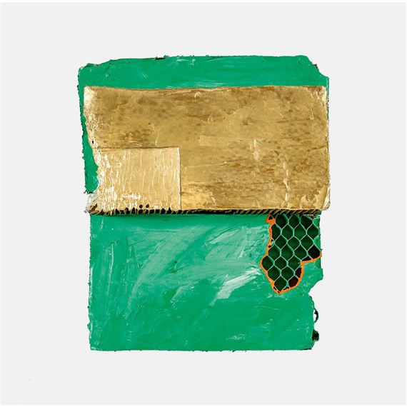 Iridescent Wedge on Green by Cordy Ryman, 1997