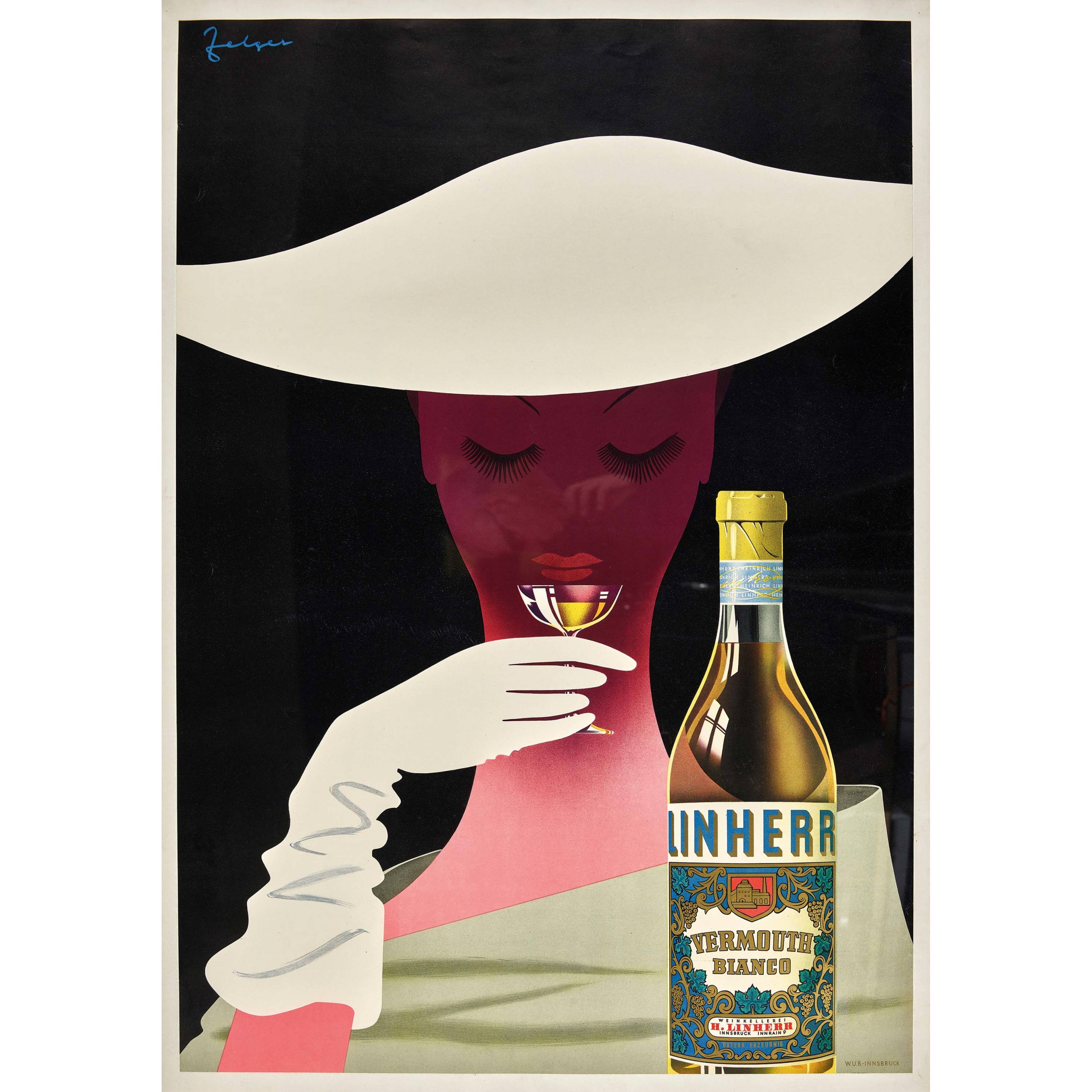 Artwork by Arthur Zelger, Linherr Vermouth Blanco, Made of Lithograph