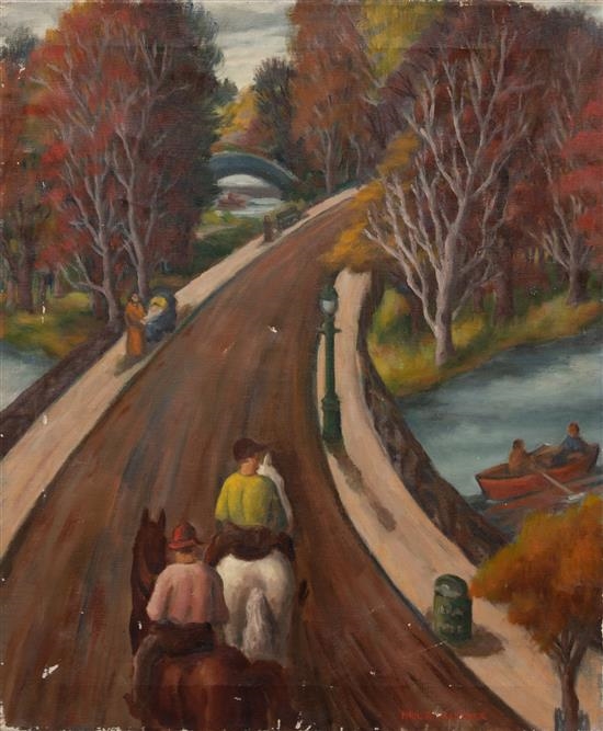 Artwork by Paul Raphael Meltsner, In the Park, Made of oil on canvas