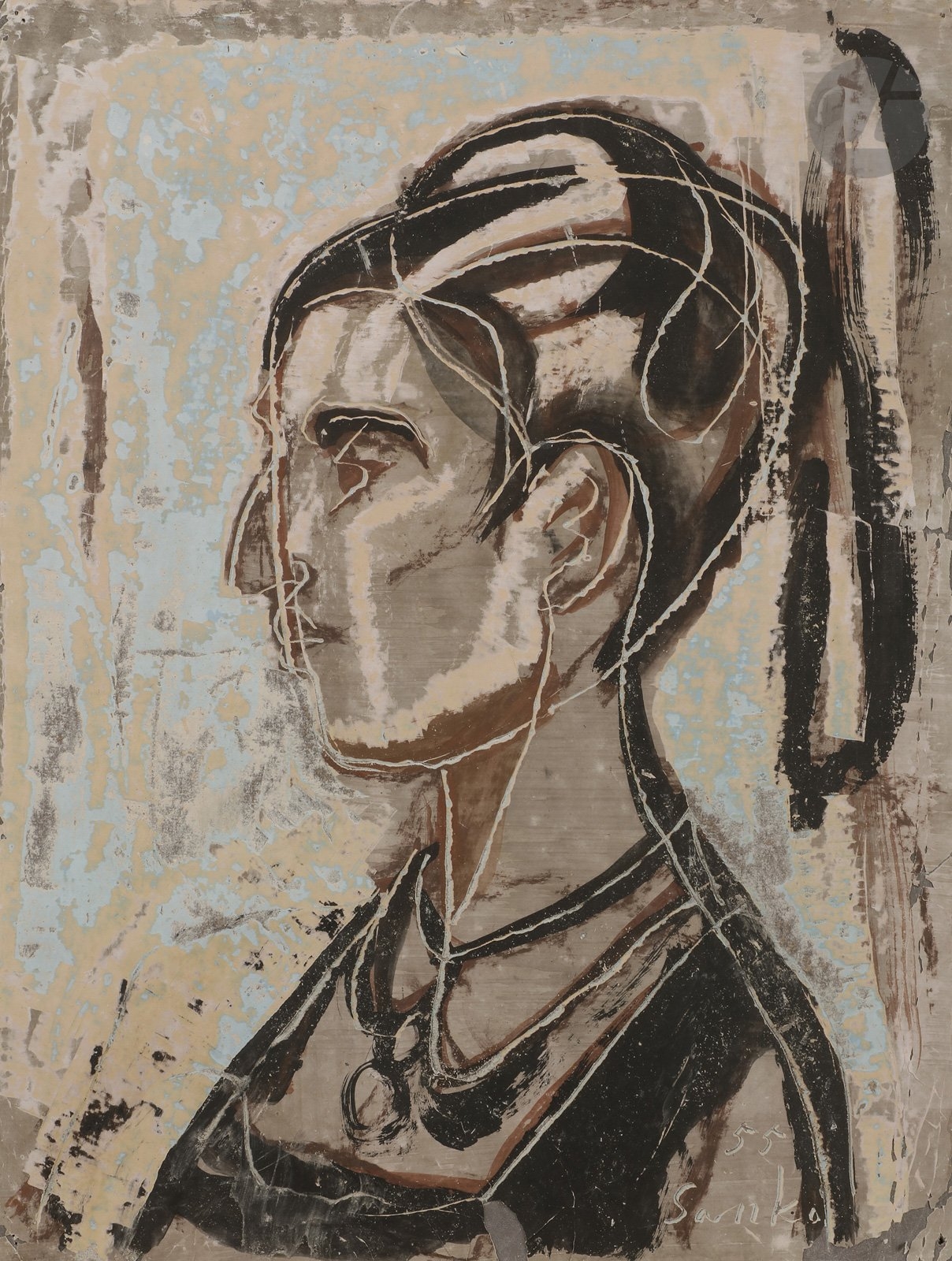 Inoue Sanko | Profil de Femme (1955) | MutualArt