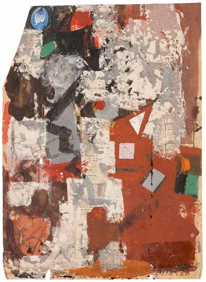 o.T. (Abstrakte Komposition mit Profil) by Hermann Glöckner, Circa 1953