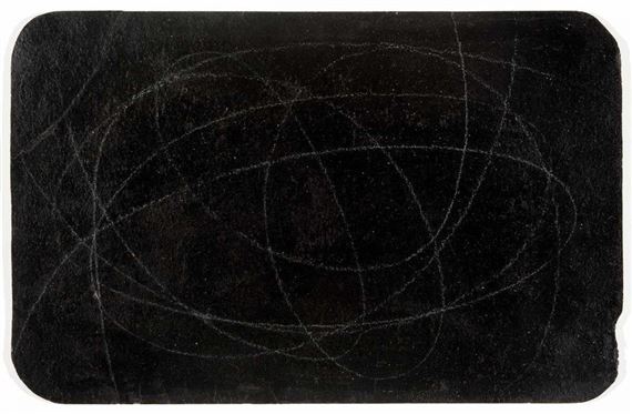 Weiße Schwünge auf Schwarz