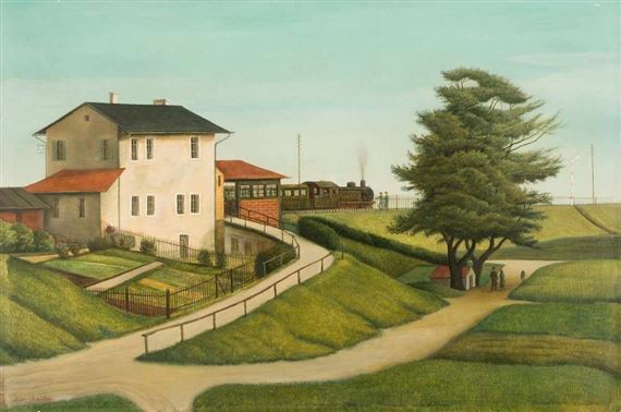 Bahnhof (Thalham) by Max Radler, 1949