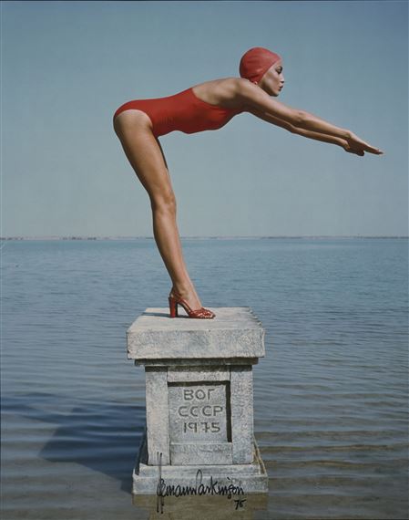 Jerry Hall, Russia, Two Studies by Norman Parkinson, 1975, 1983