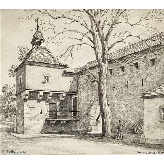 Basel. Letziturm 1676 by Ermanno Boller, 1970