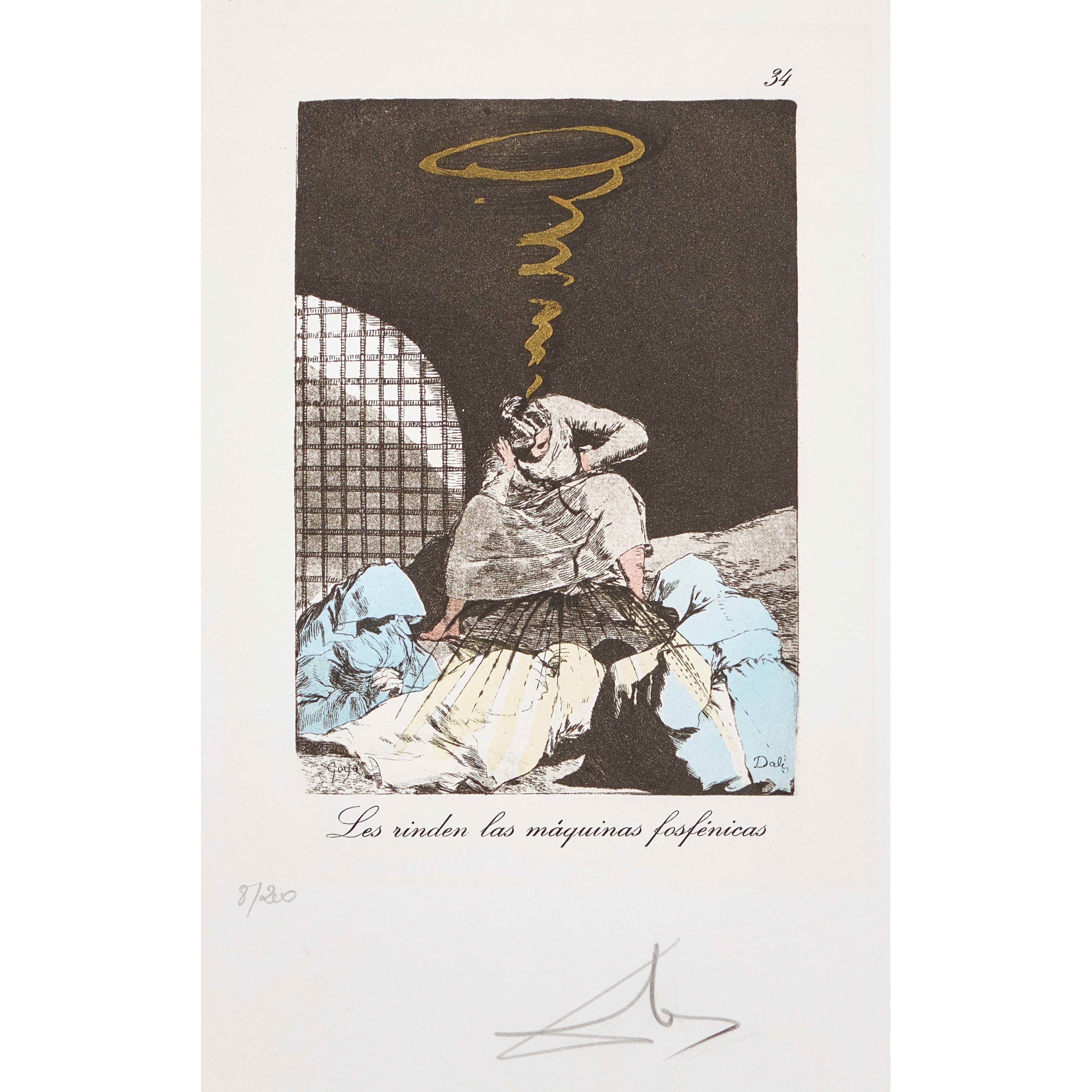 2 Works; Les rinden las maquinas fosfenicas; Piensa en el Angelus de Millet by Salvador Dalí, 1977