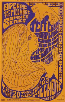 JEFFERSON AIRPLANE / JIMI HENDRIX. 1967. - Clifford Charles Seeley