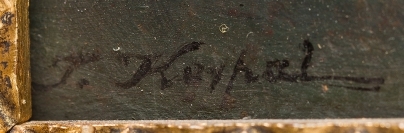 Artwork by Tadeusz Korpal, Marine scene at night, Made of oil/paperboard