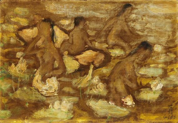 Les Baigneuses (The Swimmers) by Lê Phổ, 1958