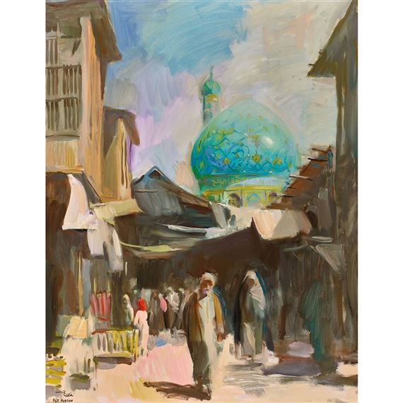 Die Haydar-Khana-Moschee in Bagdad by Faeq Hassan, 1973