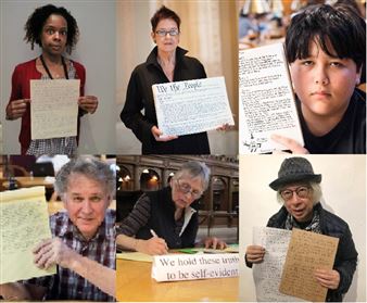 Morgan O’Hara: Handwriting the Constitution & Portraits for the 21st Century - Mitchell Algus Gallery