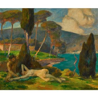 Faune et baigneuse - Clovis Cazes